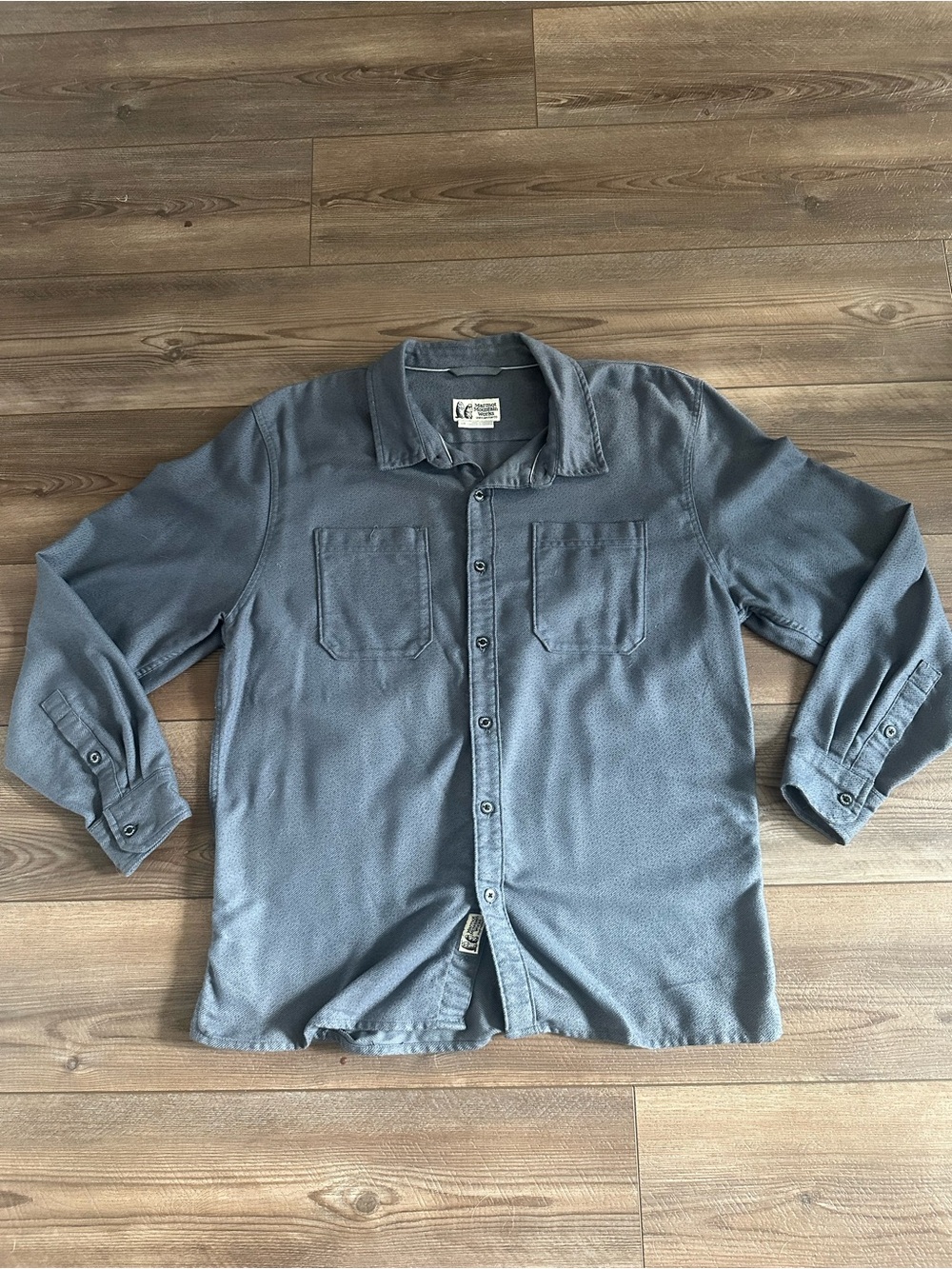 Marmot Slate Gray Casual Button-Down Work/Outdoor Shirt Mens L